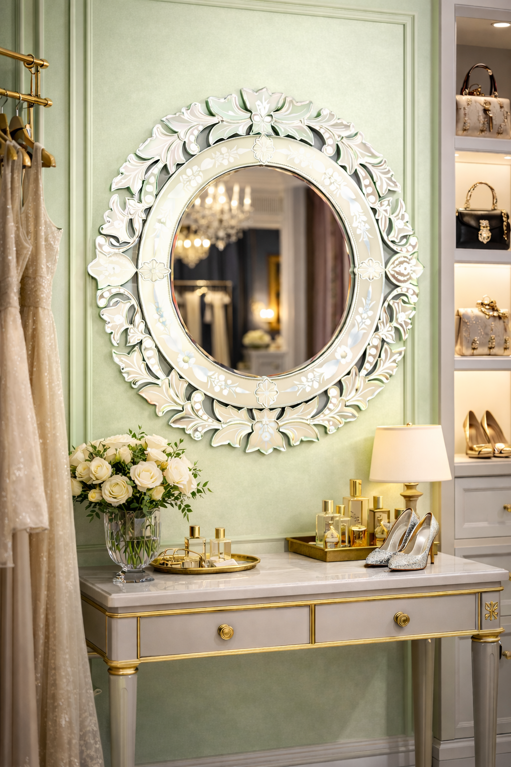 Bloom Wreath Round Mirror Bloom Wreath Round Mirror
